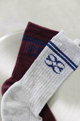 Coucou One size Coucou socks - Grey with navy logo