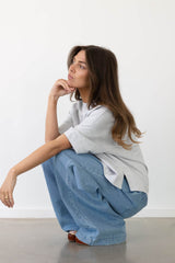 Coucou Mimosa tee short sleeves - Light grey