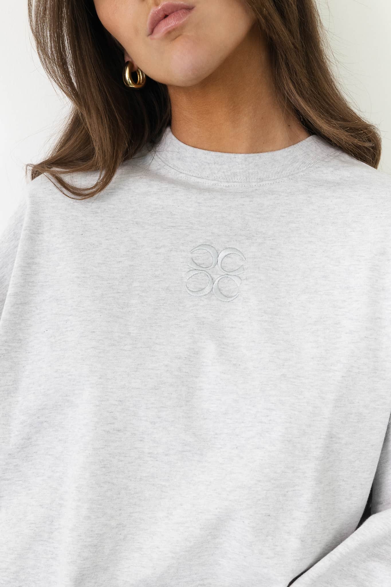 Coucou Mimosa tee long sleeves - Light grey