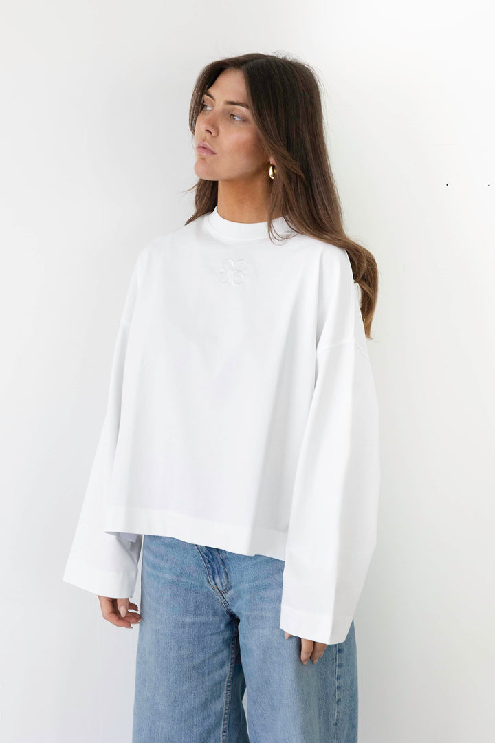 Coucou Mimosa tee long sleeves - White