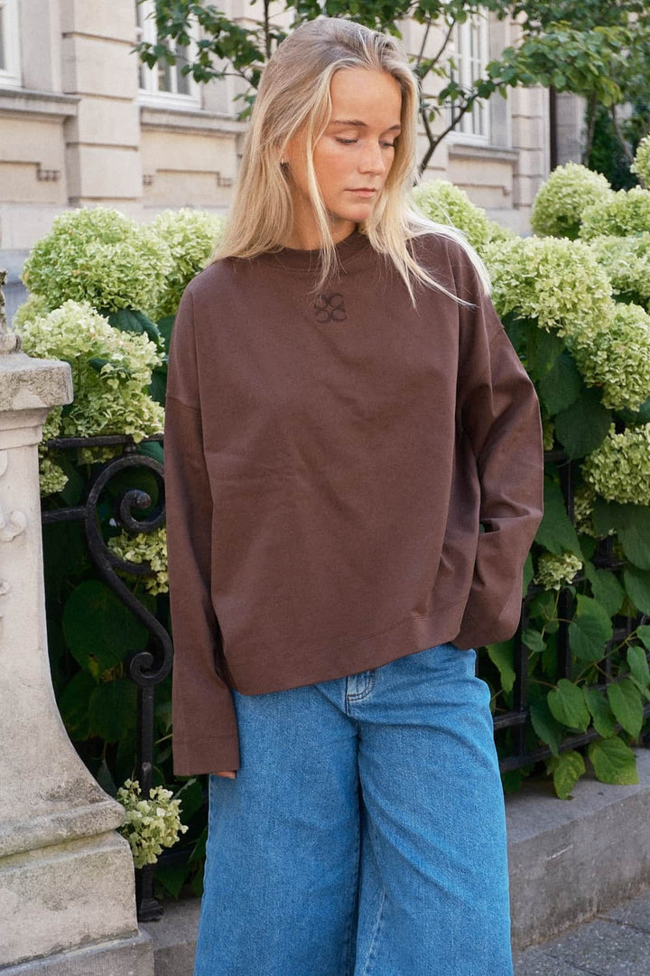Coucou Mimosa tee long sleeves - Brown