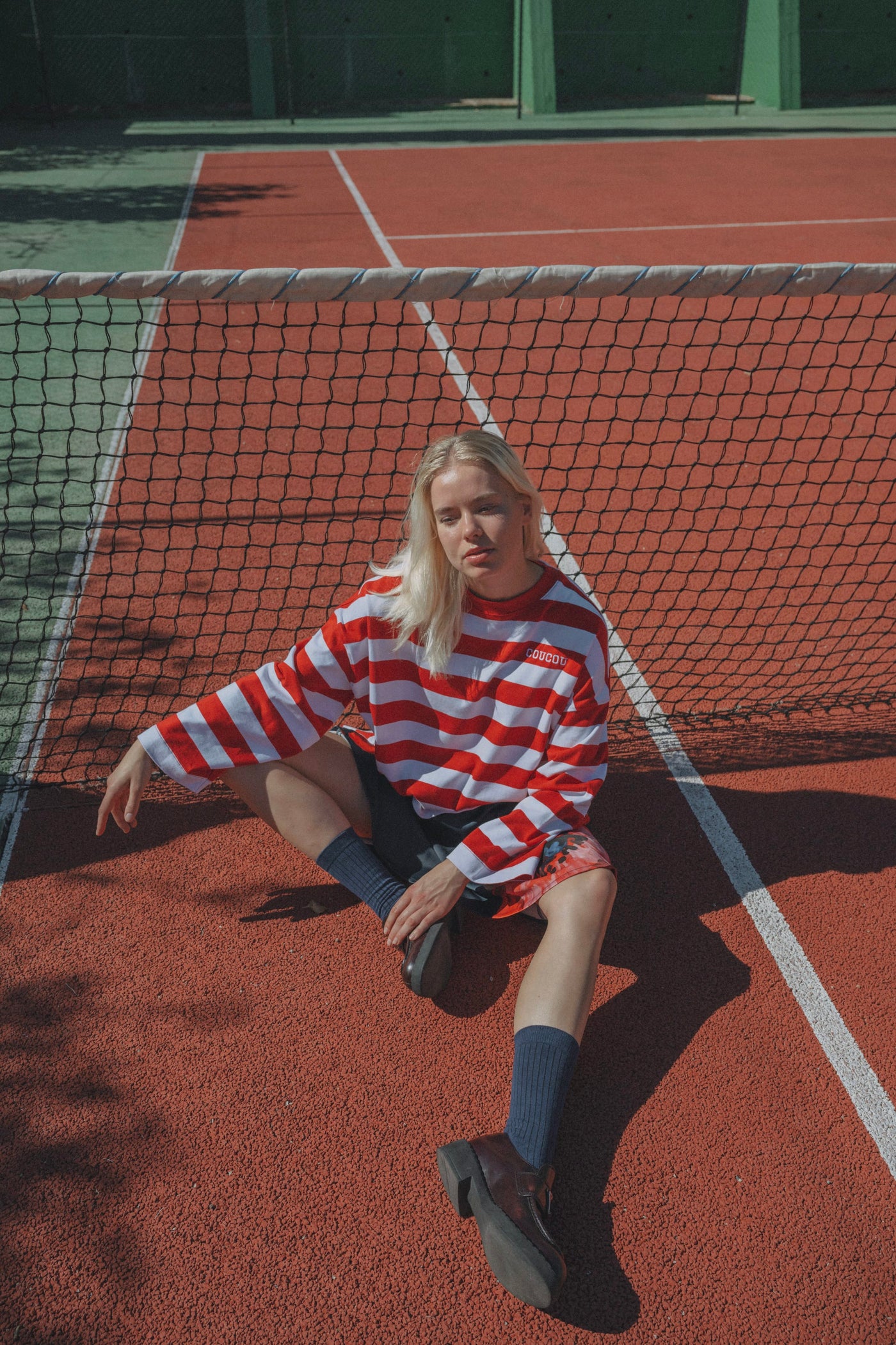 Coucou Pancake tee - Red stripes