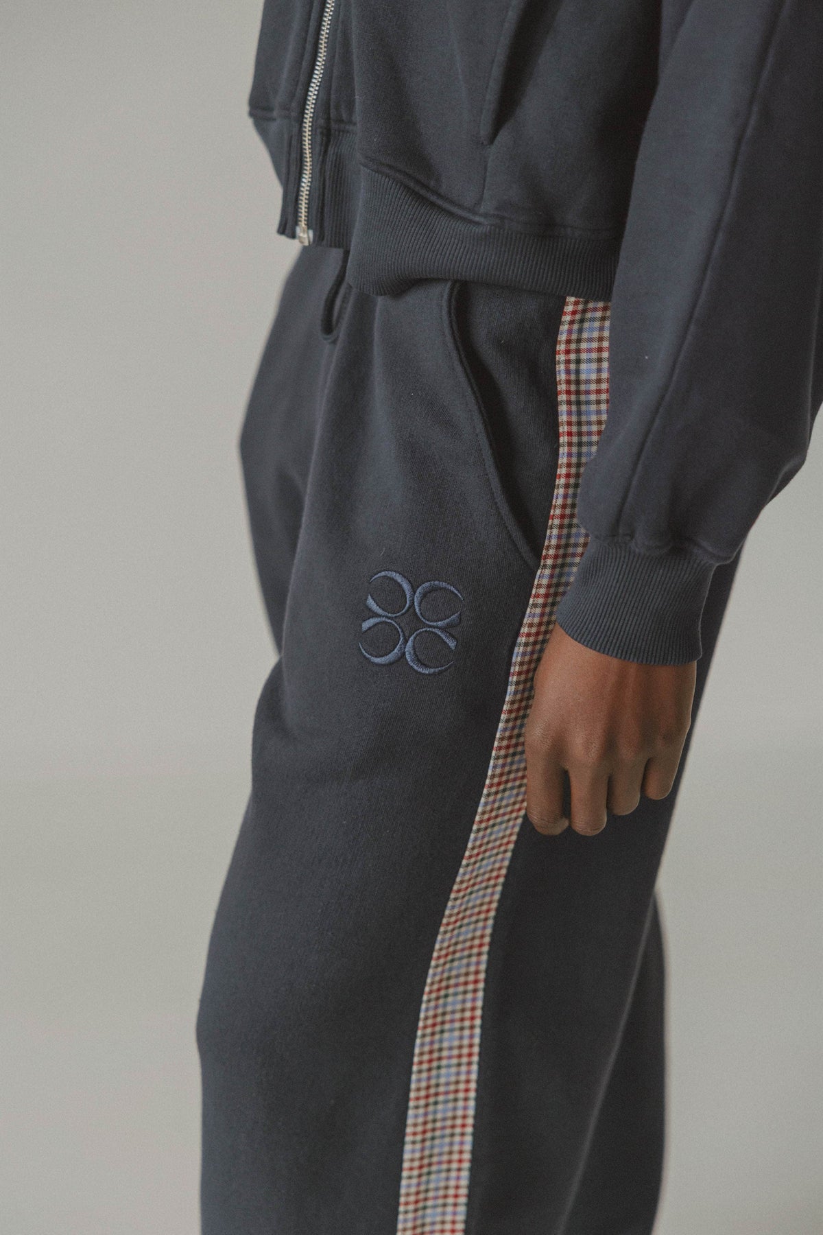 Coucou Negroni pants - Navy with checks
