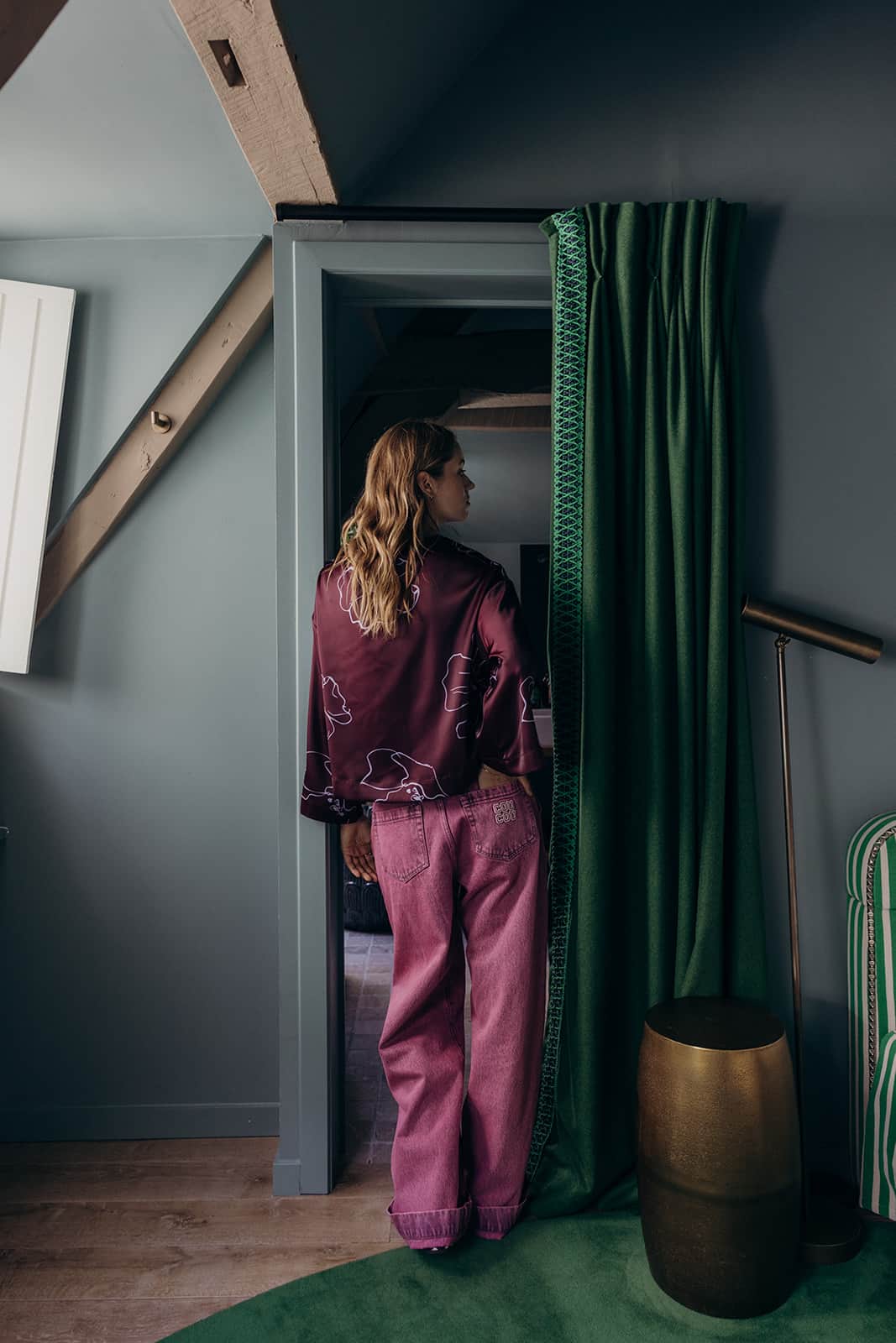 Coucou Marie jeans - Pink denim