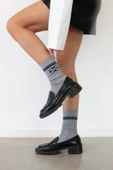 Coucou One size Coucou socks - Grey with navy logo