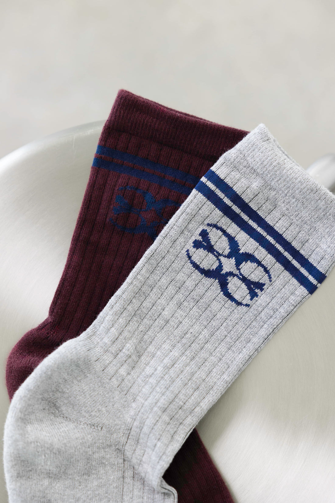 Coucou One size Coucou socks - Grey with navy logo
