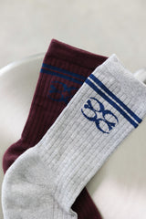 Coucou One size Coucou socks - Bordeaux with navy logo