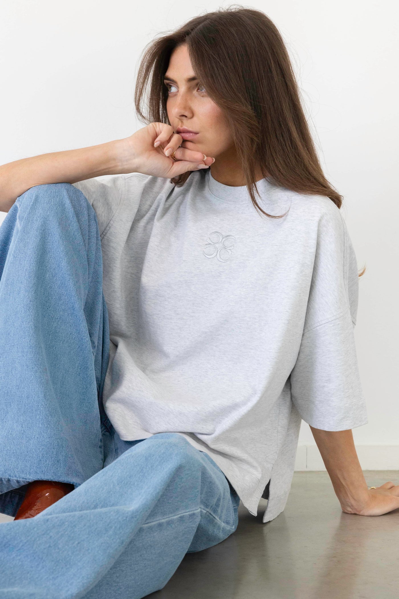 Coucou Mimosa tee short sleeves - Light grey