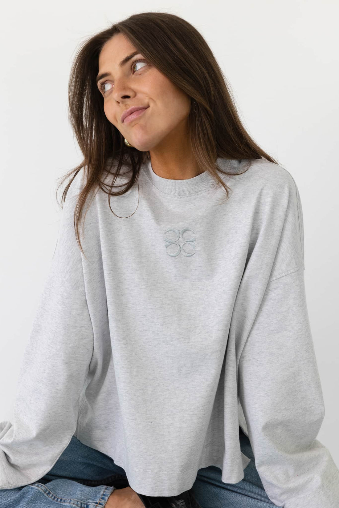 Coucou Mimosa tee long sleeves - Light grey