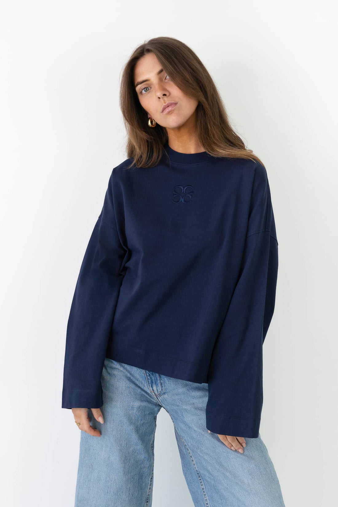 Coucou Mimosa tee long sleeves - Navy