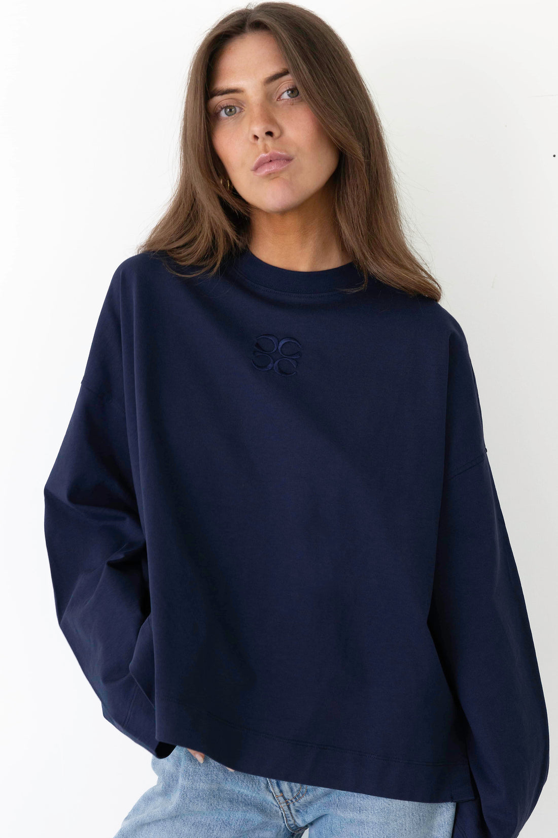 Coucou Mimosa tee long sleeves - Navy