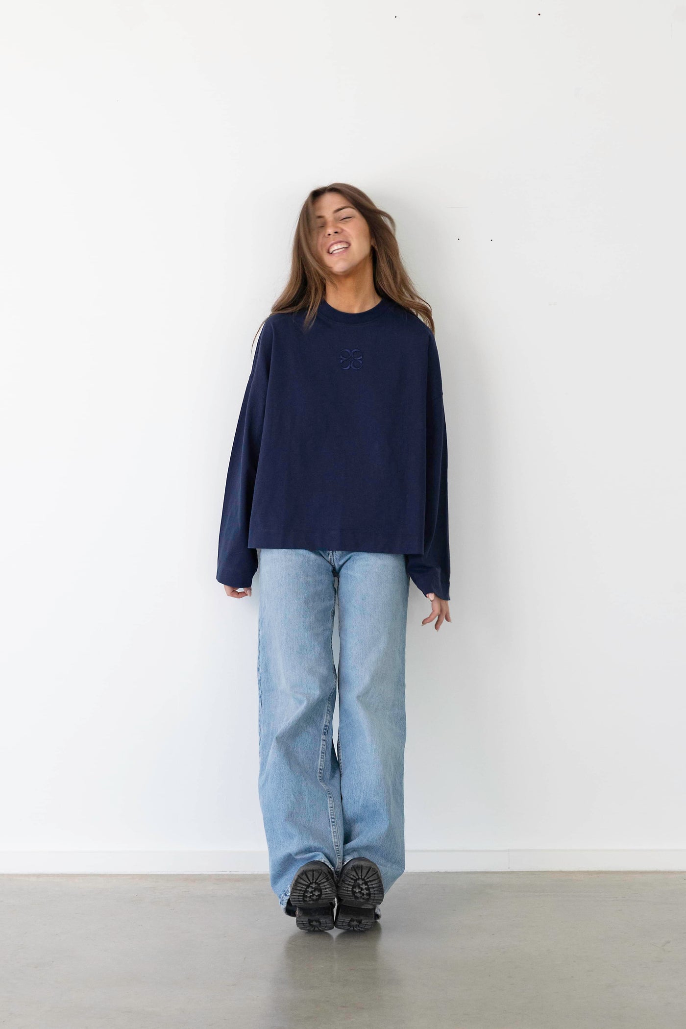 Coucou Mimosa tee long sleeves - Navy