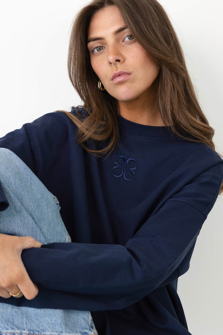 Coucou Mimosa tee long sleeves - Navy