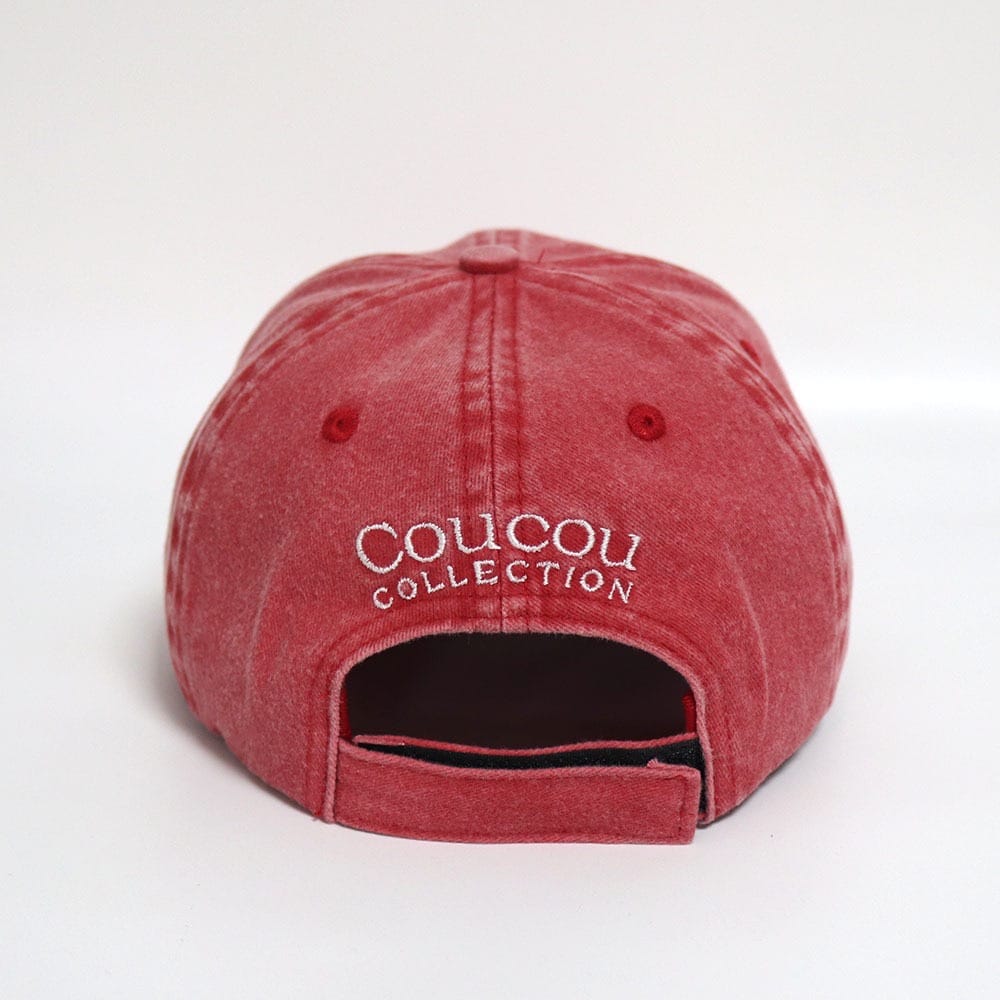 Coucou One size Coucou cap - Red with ecru logo