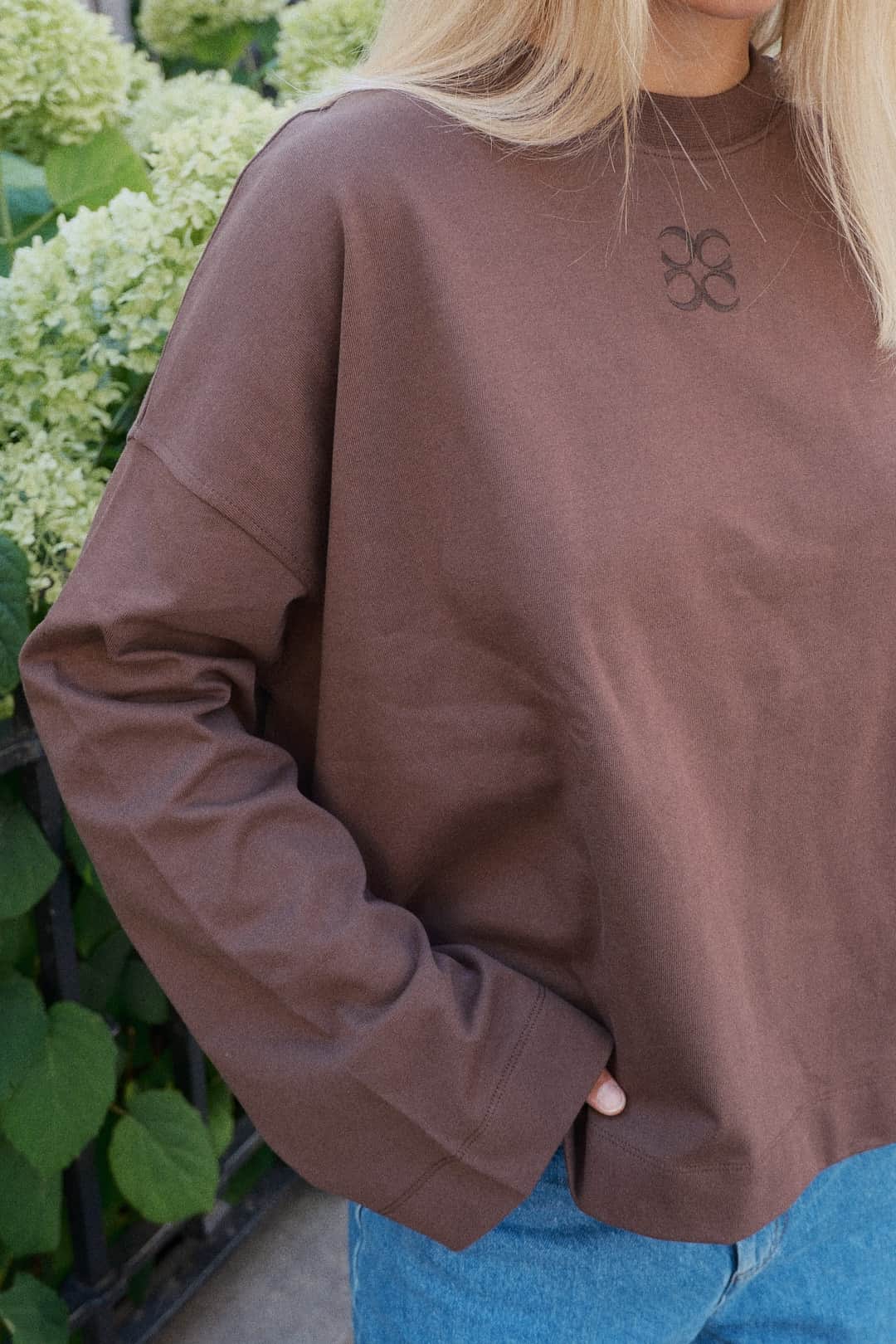 Coucou Mimosa tee long sleeves - Brown