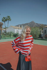 Coucou Pancake tee - Red stripes
