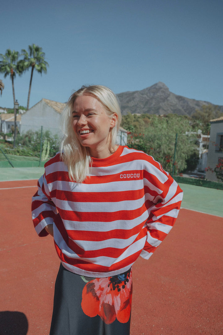 Coucou Pancake tee - Red stripes