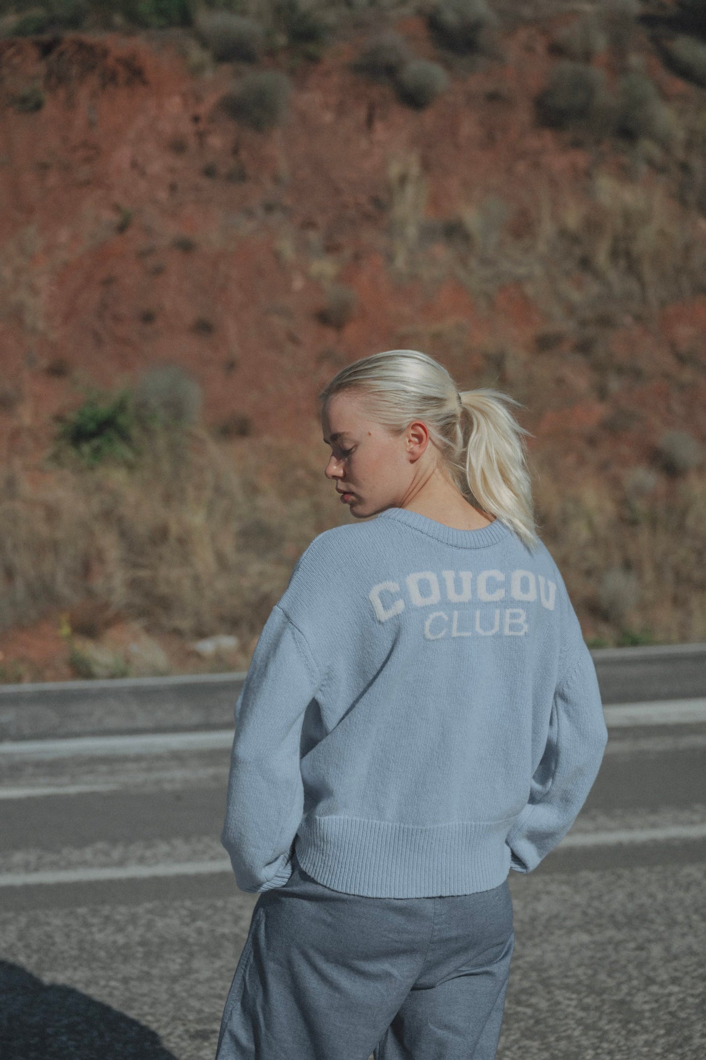 Coucou One size Macaron knitwear pull - Light blue coucou club