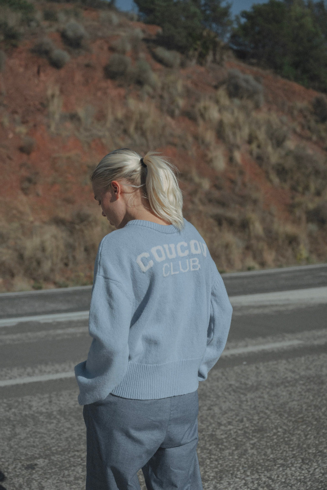 Coucou One size Macaron knitwear pull - Light blue coucou club