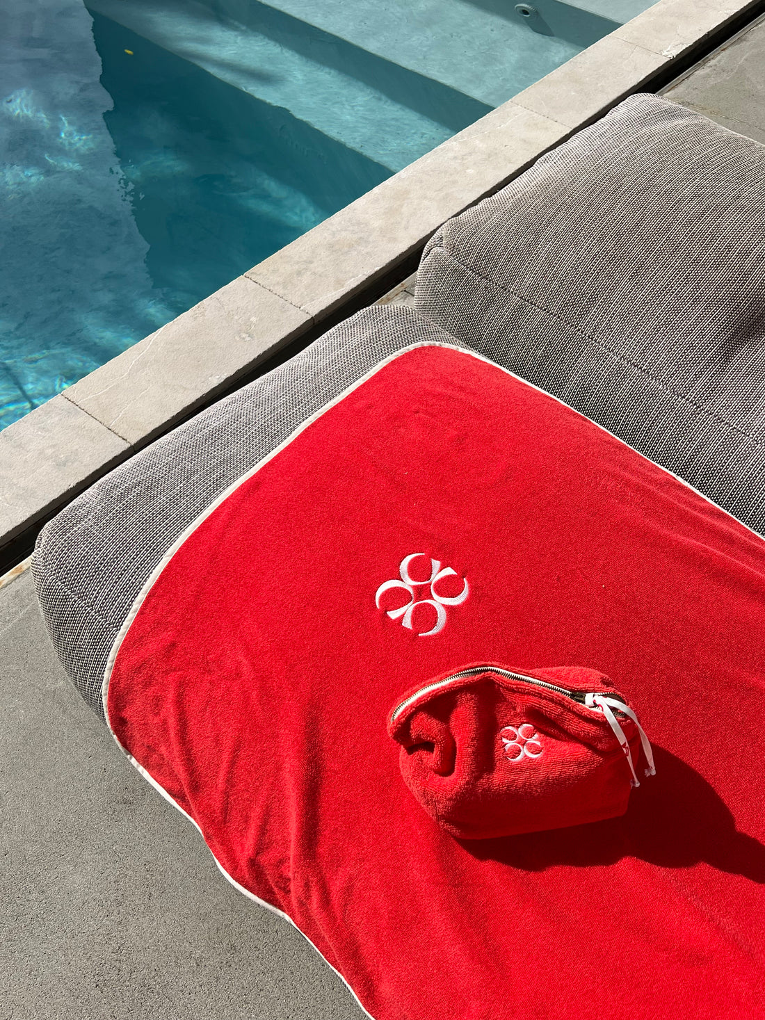 Coucou One size Coucou beach towel - Red terry fabric