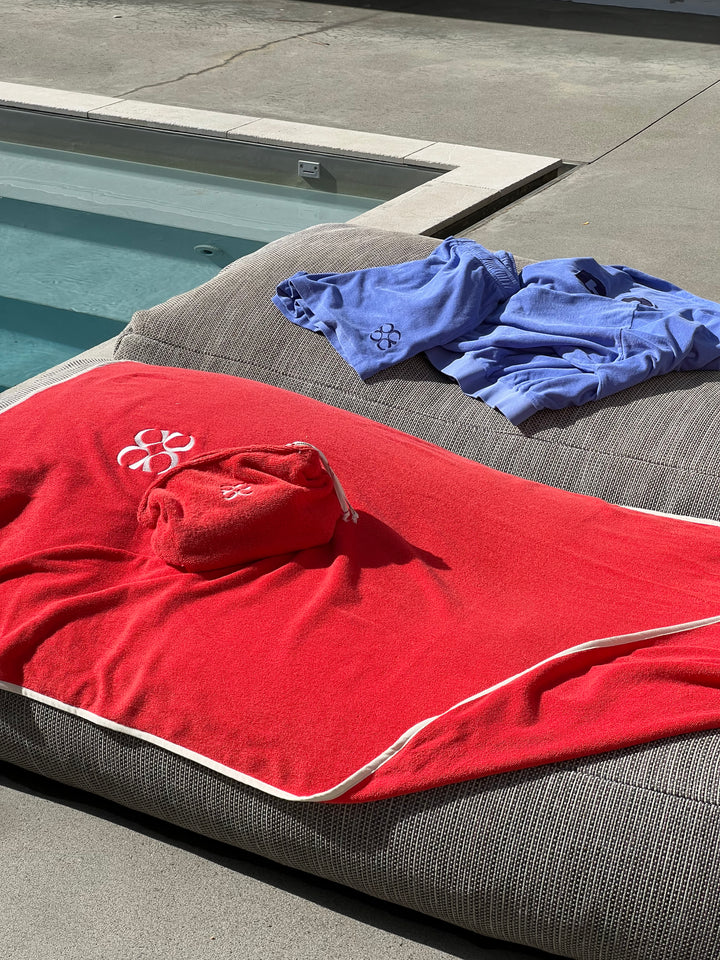 Coucou One size Coucou beach towel - Red terry fabric