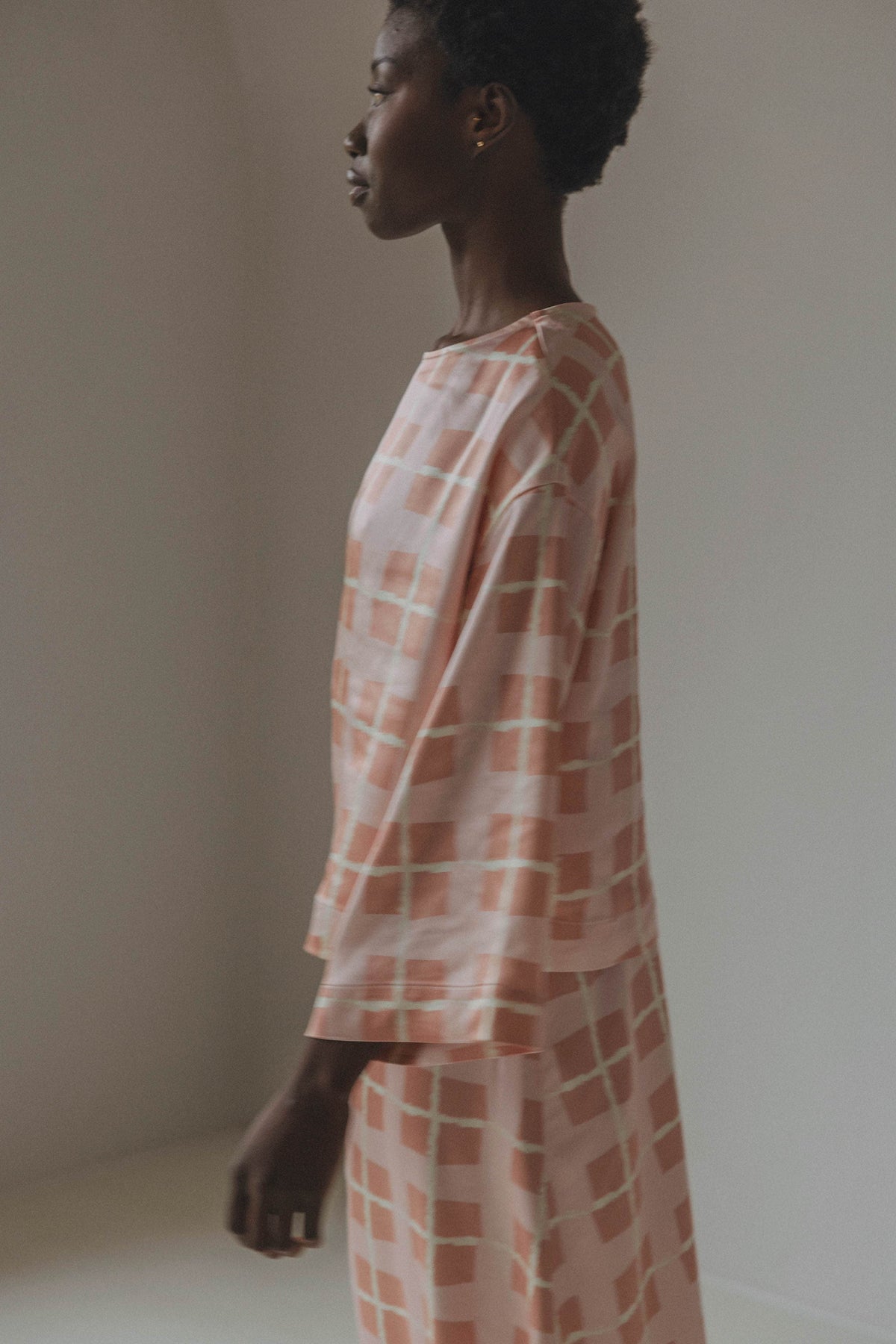 Coucou Martini blouse - Pink checks print