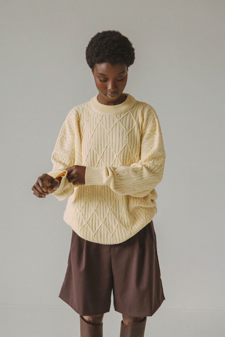 Coucou One size Maple oversized knit - Butter yellow