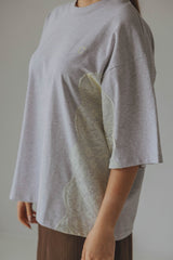 Coucou Margarita tee - Light grey ecru all over lace