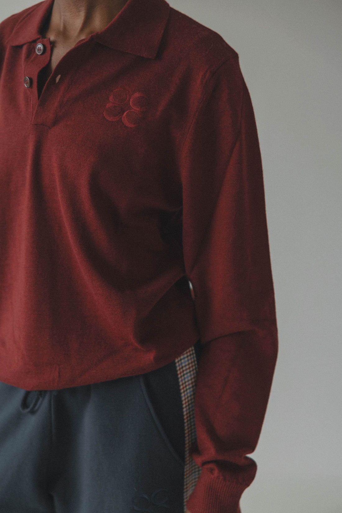 Coucou One size Afterglow knitwear polo - Bordeaux
