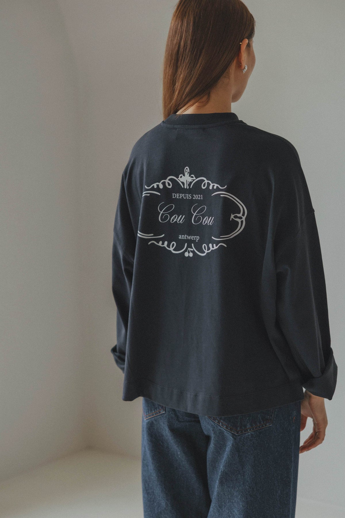 Coucou Mimosa tee long sleeves - Navy depuis 2021 print
