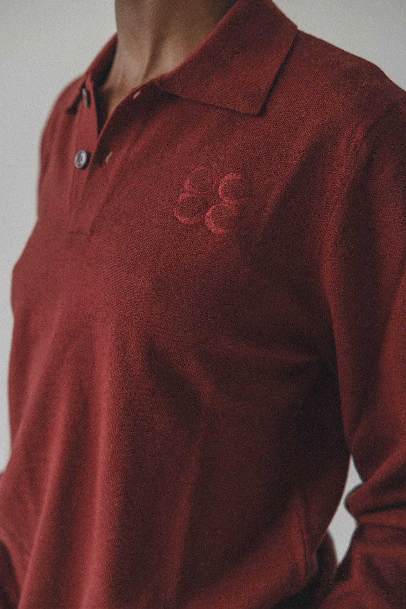 Coucou One size Afterglow knitwear polo - Bordeaux