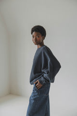Coucou One size Joseph sweater - Navy with coucou print
