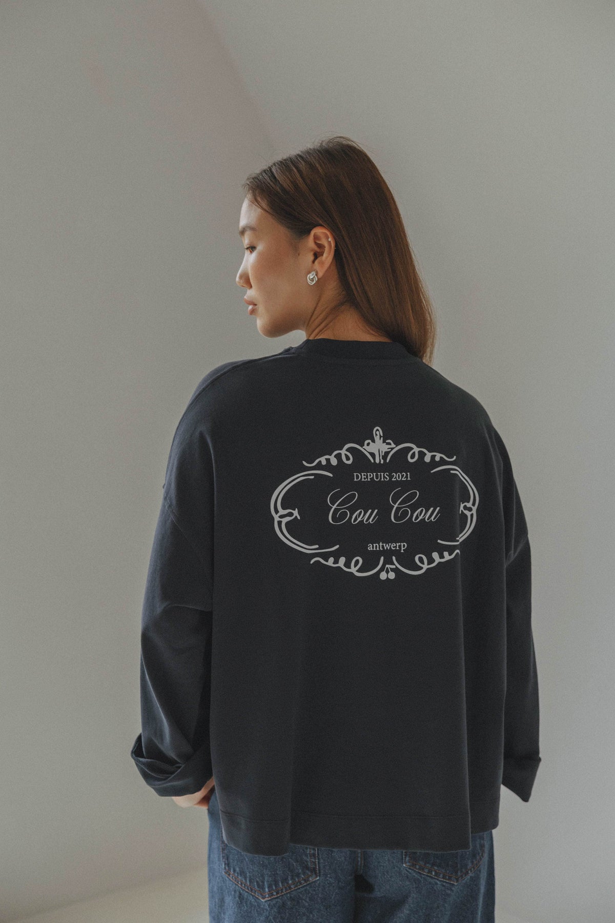 Coucou Mimosa tee long sleeves - Navy depuis 2021 print