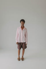 Coucou Moon blouse - Baby pink with lace details