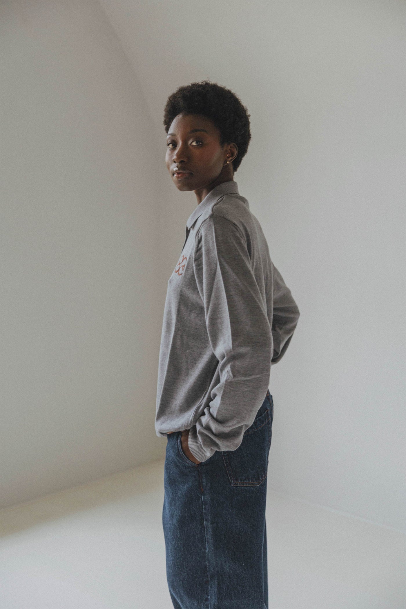 Coucou One size Afterglow knitwear polo - Grey