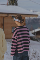 Coucou Pancake tee - Navy and pink stripes