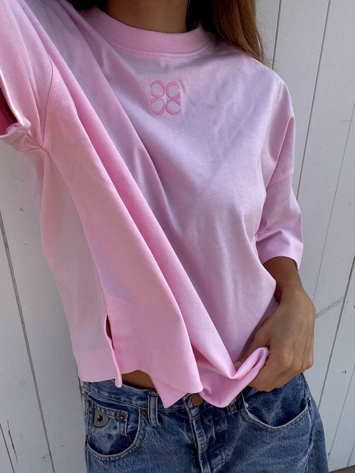 Coucou Mimosa tee short sleeves - Baby pink