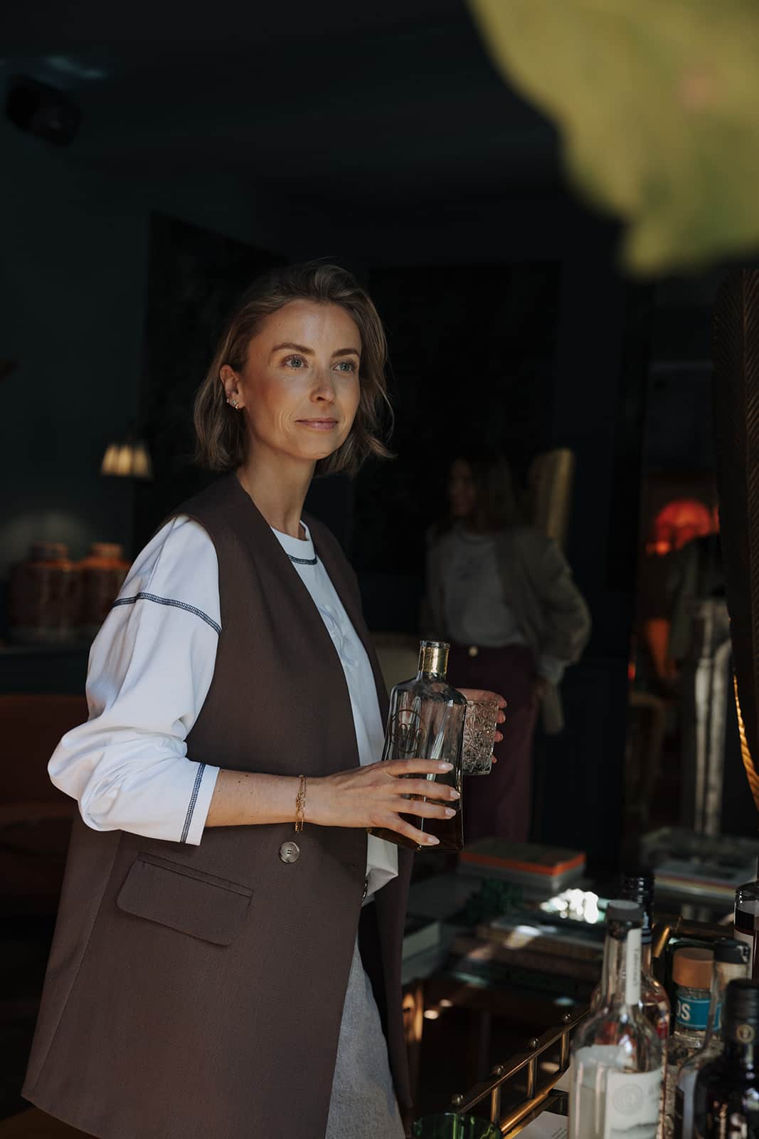 Coucou Aperol sleeveless vest - Brown