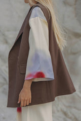 Coucou Aperol sleeveless vest - Brown